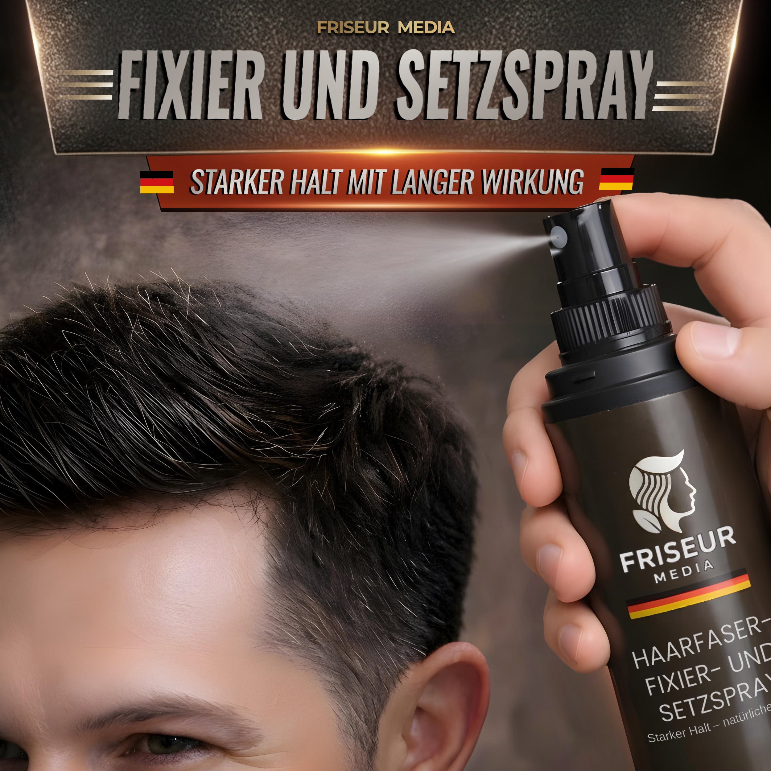 FriseurMedia 3-in-1 Haarverdichtungs-Set