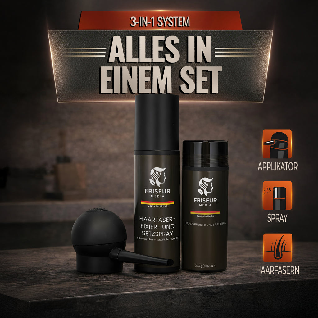 FriseurMedia 3-in-1 Haarverdichtungs-Set