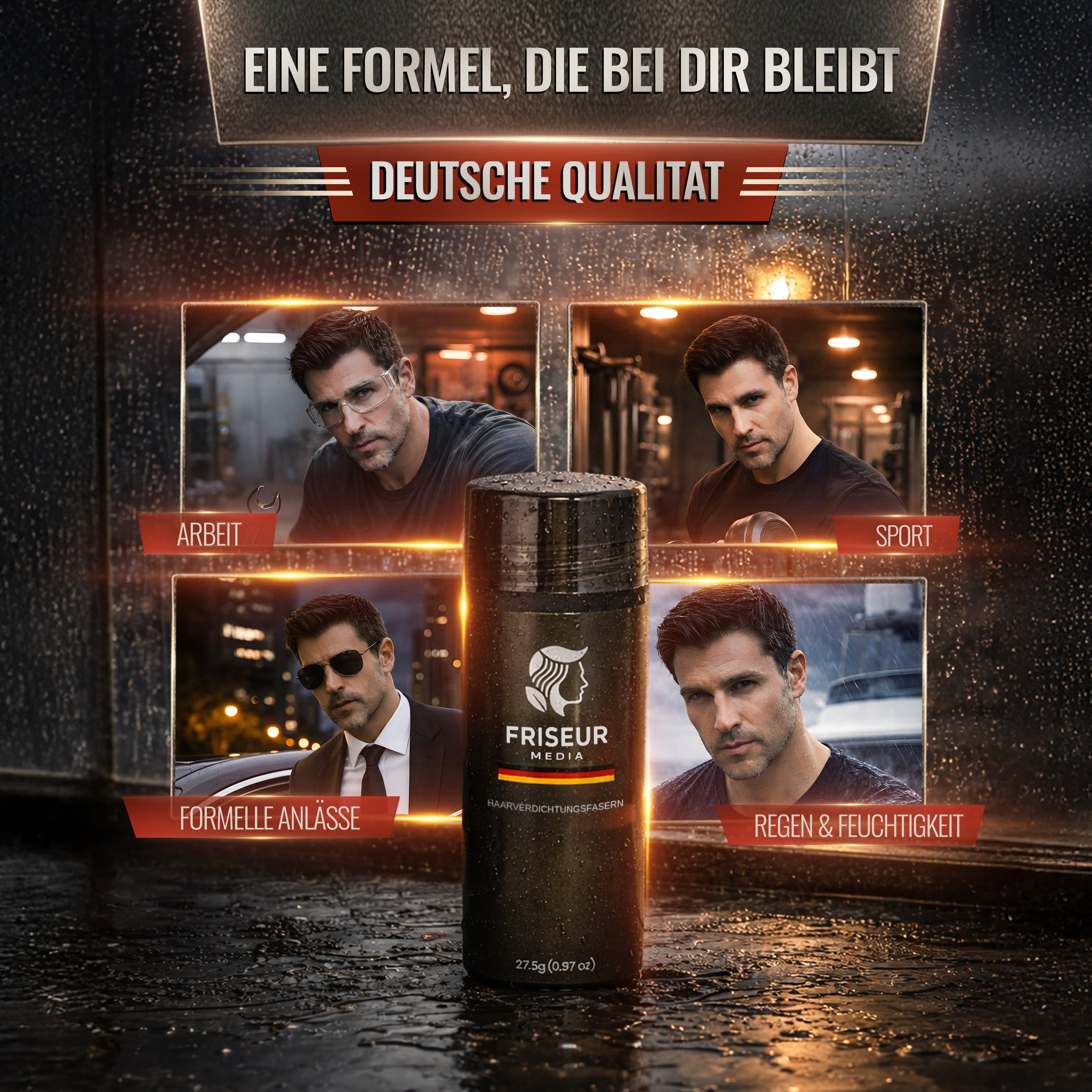 FriseurMedia 3-in-1 Haarverdichtungs-Set