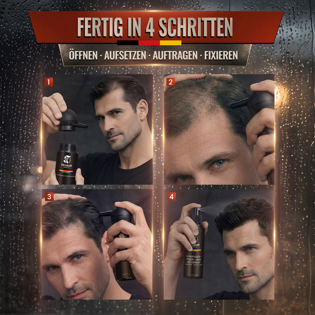 FriseurMedia 3-in-1 Haarverdichtungs-Set