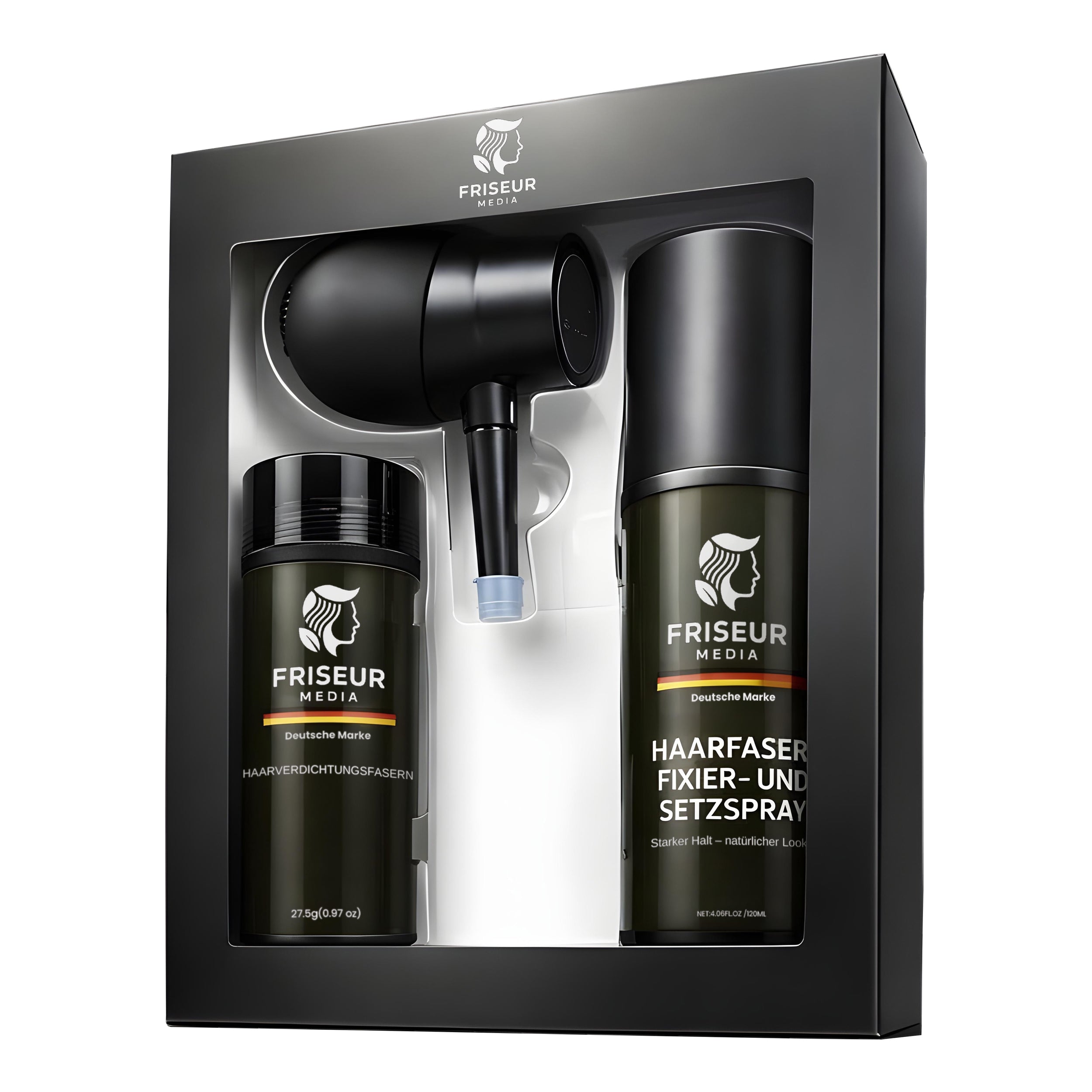FriseurMedia 3-in-1 Haarverdichtungs-Set